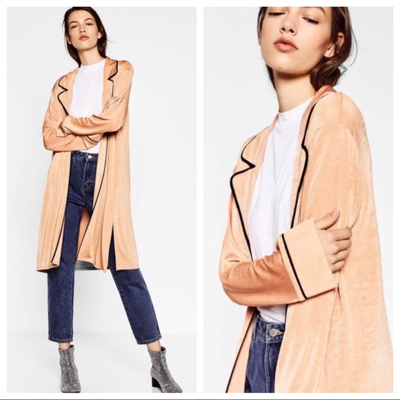 Zara Jackets & Blazers - Zara Pajama Style Duster